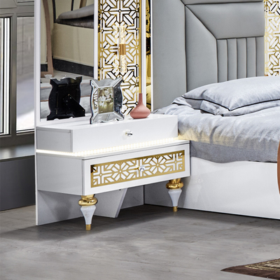 Ingrosso Casa Francese Cornice in Legno Camera Master Camera Doppio Set Camera Da Letto Moderna In Legno King Size Arredamento Da Camera Di Lusso