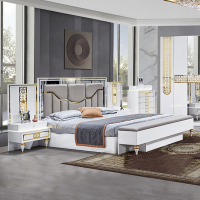 Alte qualità all'ingrosso Legno Cornice Doppio Letto Master Room King Size Legno Moderno Luxury Full Bedroom Set Arredamento