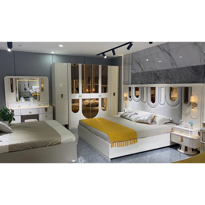 Nuovo design all'ingrosso Legno doppio King Size Letto Suite In Legno Cornice Moderna Arredamento In Legno Luxury Home Set Camere da letto