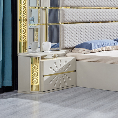 Moderna villa di lusso In legno cornice king size letto casa reale classica legno Regina doppia pelle completo set di mobili camera da letto