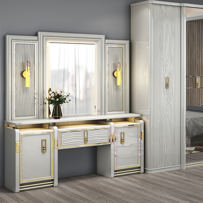 Completo Letto in Legno di pelle moderna King Size 5 pezzi Set doppio Master Room Queen Full Luxury Home Bedroom Furniture Set