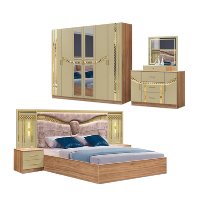 2025 Full King Size Arredamento da letto in legno Turco Set Arredamento a telaio in legno Casa letto doppio Barato Arredamento da letto di lusso