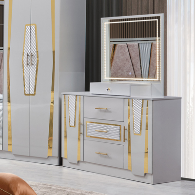 Foshan all'ingrosso Legno Cornice doppia pelle King Size Bed Suite Home Legno Regina Full Barato Moderno Luxury Mobile Set