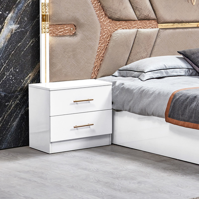 Modello turco di lusso Cornice in legno King Size Set Letto Led Testa Moderna Classica Full Home Set camera da letto in legno Arredamento