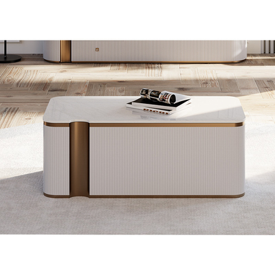 Disegno semplice Soggiorno Televisione in legno bianco Stand Home Arredamento Arredamento Arredamento mobili Arredamento TV in legno moderno Arredamento TV in legno marmoreo ardesia