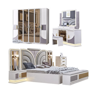 Classic Luxury Villa Home Furniture Bedroom Sets Modern Double Bed Room Wooden Frame Complete king Size Bedroom Furniture Set