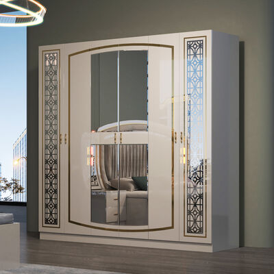 Cheap Wholesale Full 5 Pieces Modern Bedroom Furniture Set Home Apartment Complete Wooden Frame Double Luxury king Size Bed