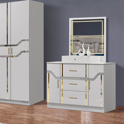 Cina Ingrosso Barato Legno MDF King Size Set Letto 5 pezzi Camera doppia Moderno Luxury In Legno Inquadratura Set Letto Arredamento