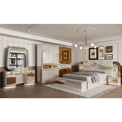 Ingrosso Moderno Completo Luxury Set Camera Da Letto In Legno Camera Da Letto Doppia Turca Royal In Legno Cornice Completa Casa Set Mobile Camera Da Letto
