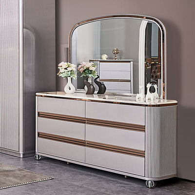 Set di camera da letto completo in pelle di lusso contemporanea Master Room Frame in legno Modern King Size Set di mobili da letto