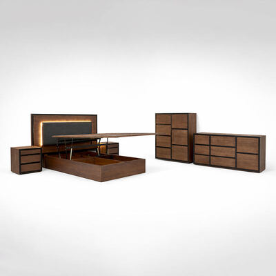 American Simple Bedroom Set in legno massello regolabile letto matrimoniale casa di archiviazione telaio in legno King Dimensioni mobili completo camera da letto