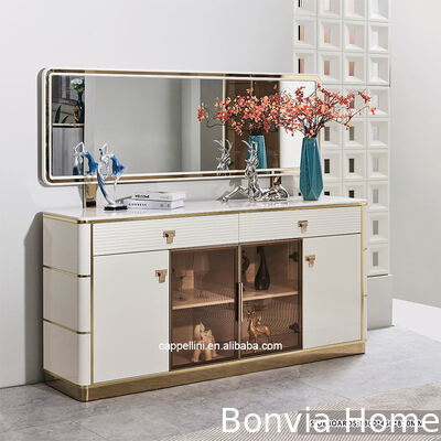 Set da tavolo da pranzo moderno di lusso bianco per 6 persone, mobili per sala da pranzo in legno, set completo per la casa, tavolo da pranzo con struttura in legno e 4 sedie