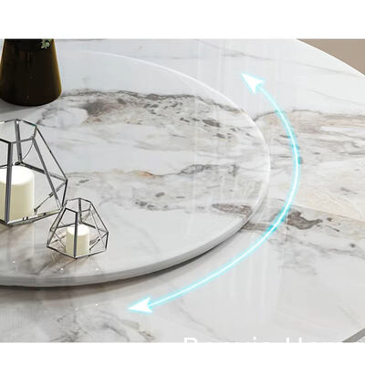 Arredamento per la sala da pranzo di alta qualità Italiano Tavolo in ardesia lungo e gambe in acciaio 4 6 Set di sedie