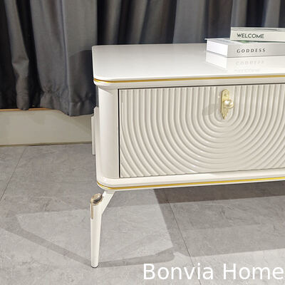 Moderno design rettangolare supporti televisivi in legno bianco mobili da soggiorno grande magazzino armadietto TV in legno di lusso per la casa