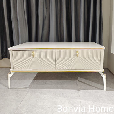 Moderno design rettangolare supporti televisivi in legno bianco mobili da soggiorno grande magazzino armadietto TV in legno di lusso per la casa