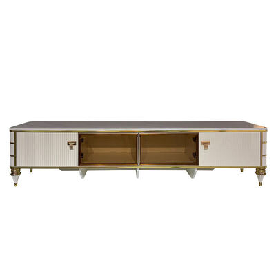 Mobile TV Bianco Nordico di Alta Qualità, Mobile Contenitore per Casa, Hotel, Moderno di Lusso, MDF, Mobile TV per Soggiorno