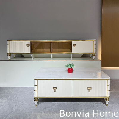 Mobile TV Bianco Nordico di Alta Qualità, Mobile Contenitore per Casa, Hotel, Moderno di Lusso, MDF, Mobile TV per Soggiorno