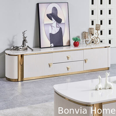 Set di mobili moderni di lusso in legno per TV e tavolino da caffè, grande contenitore, bianco, legno, tavolino da caffè per soggiorno