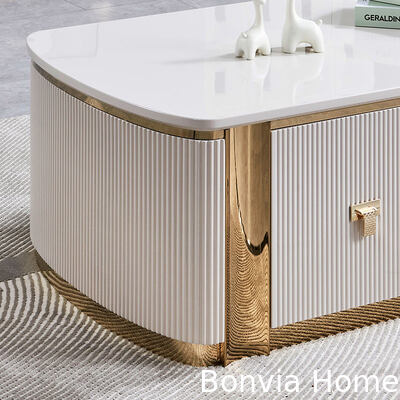 Set di mobili moderni di lusso in legno per TV e tavolino da caffè, grande contenitore, bianco, legno, tavolino da caffè per soggiorno