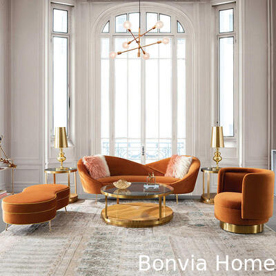 Modern Design 3 Seater Leisure Couch Living Room Sofa Set Sectional Home Furniture Luxury Lounge Velvet Fabric Sofa