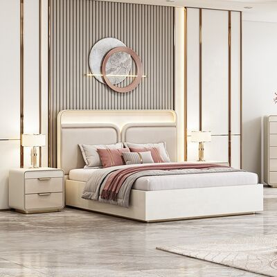 Juego De Muebles Para Dormitorio Set da camera da letto contemporanei letto king size Camera d'albergo Set completo di mobili per camera da letto moderni di lusso