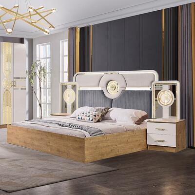 Chambre a Coucher Complet Set camera da letto turca Barato Ingrosso Master Room King Size Letto In Legno Moderno Mobile Set camera da letto Ancora nessuna recensione