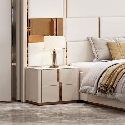 Nuovo design letto di lusso king size doppio moderno mobili per camera da letto Set camera da letto in legno Set con camerino Tavolo cassetto dei cassetti