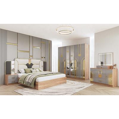 Chambre a Coucher Completo Set camera da letto turca King Size Camera da letto doppia Cornice in legno Barato Luxury Set mobili da letto moderni