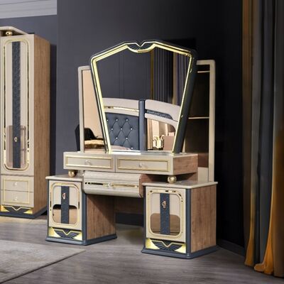 Chambre a Coucher Complet De Luxe Set da camera da letto letto king size Home Room Doppia struttura in legno Set di mobili per camera da letto di lusso moderno
