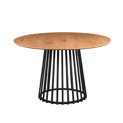 Tavolo da pranzo in stile minimalista rettangolo live edge Tavolo da pranzo in metallo base Arredamento da pranzo in legno Tavolo da pranzo moderno Set da 6 posti