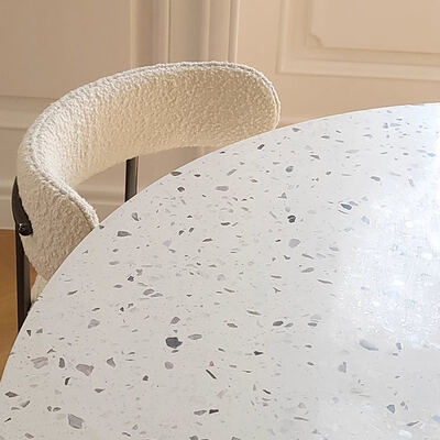 Mobili domestici nordici Tavolo da pranzo bianco rotondo 6 posti Tavolo da pranzo moderno e sedie di lusso in legno