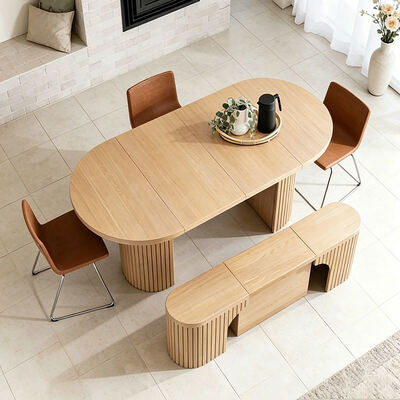 Tavolo da pranzo estensibile nordico moderno ripiegabile in legno mobili da pranzo minimalisti Tavolo da pranzo ripiegabile in legno massello