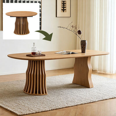 Ingrosso Tavolo da pranzo estensibile in legno moderno Mobili da pranzo pieghevoli Ronda semplice Tavolo da pranzo regolabile estensibile
