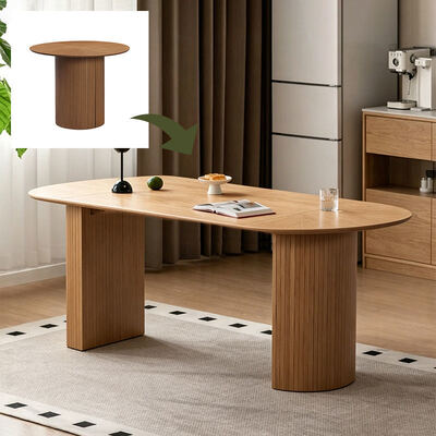 Ingrosso Tavolo da pranzo estensibile in legno moderno Mobili da pranzo pieghevoli Ronda semplice Tavolo da pranzo regolabile estensibile