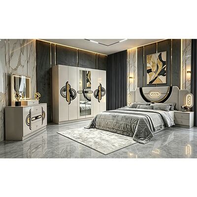 Cina all'ingrosso barati mobili turchi per camera da letto Set di telaio in legno letto di lusso king size letto doppio completo moderno set di camera da letto di lusso