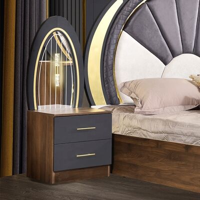 Set di camera da letto in stile turco Luxury King Size Bed Home Master Room In legno Contemporaneo Completo Set di mobili da letto moderni