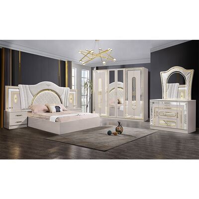 Chambre a Coucher Complet Lit Deux Places Set camera da letto King Size Camera da letto Suite Cornice di legno Moderno Luxury Set mobili camera da letto