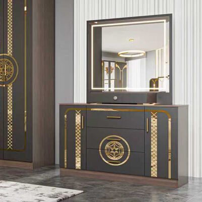 Mercato all'ingrosso Moderni mobili per camera da letto Set completo King Size Camera da letto Suite Casa a telaio di legno Luxury Set per camera da letto turca