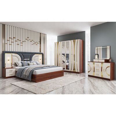 Set di mobili economici all'ingrosso per camera da letto turca con struttura in legno letto king size suite per camera da letto moderna di lusso per la casa