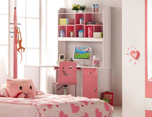 Mobilia rosa 836 della camera da letto dei bambini degli insiemi di camera da letto dei bambini di Cabrini