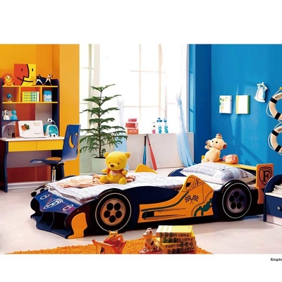 Letto automobile degli insiemi di camera da letto dei bambini di dimensione del gemello del MDF con l'OEM del ODM di stoccaggio