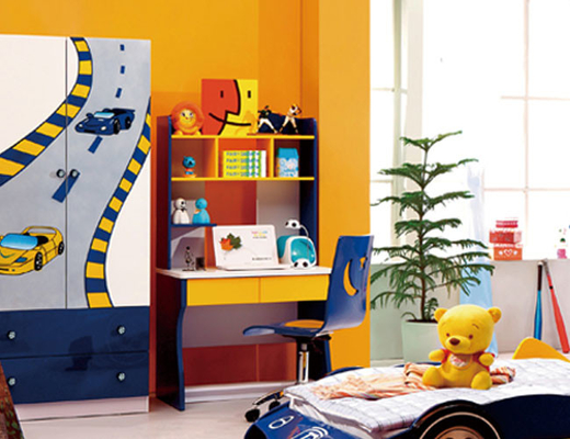 Letto automobile degli insiemi di camera da letto dei bambini di dimensione del gemello del MDF con l'OEM del ODM di stoccaggio