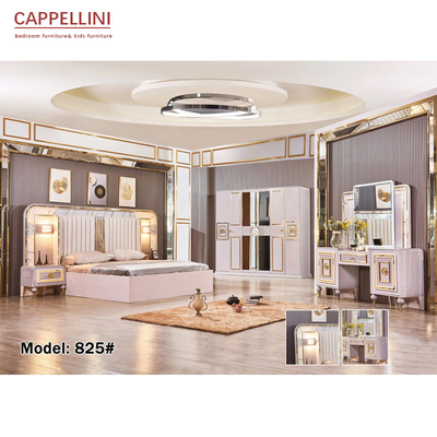 Insieme di camera matrimoniale commerciale di vetro di legno della mobilia della camera da letto del MDF 1800*2000mm