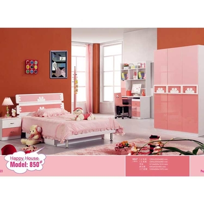 Letto di legno solido dell'unità di elaborazione del MDF con la mobilia domestica dei bambini dei cassetti 1280*2050*960mm