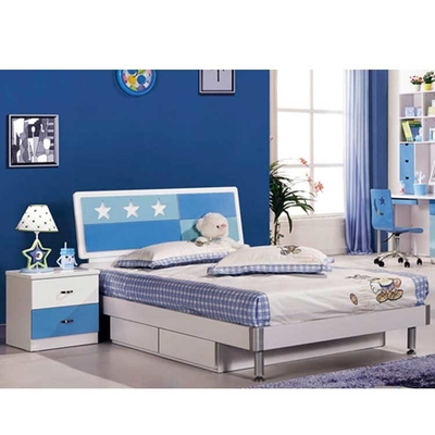 Prodotto chimico minimalista bianco blu dell'insieme di camera da letto dei ragazzi del ODM resistente