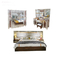 Letto della testata rispecchiato mobilia domestica superiore degli insiemi di camera da letto dell'hotel della cassa del granito