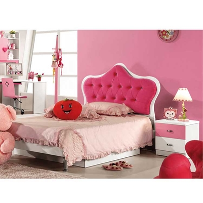Mobilia della camera da letto delle ragazze di Cabrini con principessa Bed di rosa dello scrittorio 1280*2050mm