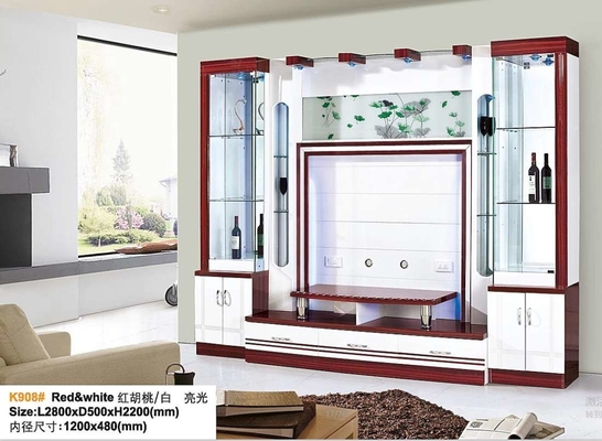 Caminetto pop-up nascosto bianco con alzata TV automatica a parete