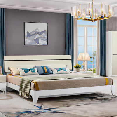 Arredamento per camera da letto in legno King Size Set con spazio di archiviazione Minimalista Accogliente Master Suite di alta qualità Luxury Modern