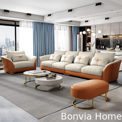 Italian Design Luxury Home Divano Modulare In Cuoio Set Arredamento Villa In Legno Grande Soggiorno Divano Sezionale